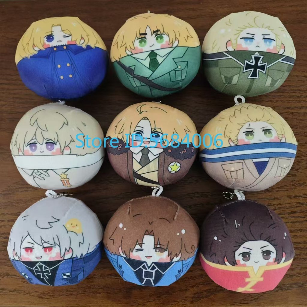 9cm Hetalia Axis Powers Plush Doll Alfred F Jones Feliciano Vargas Cosplay Country Ball Cosplay Stuf