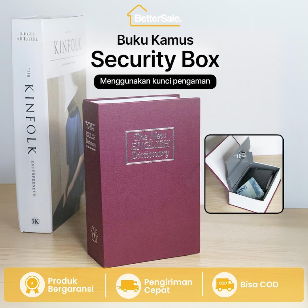 Brankas Bentuk Buku Kamus Dictionary Book Safe Box Kunci
