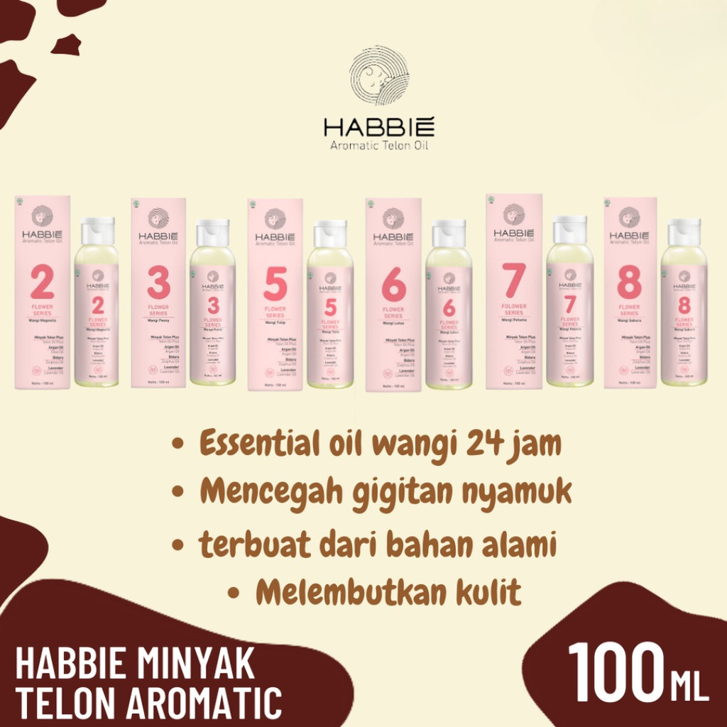 Habbie Minyak Telon Flower 100ml - Minyak Telon Bayi