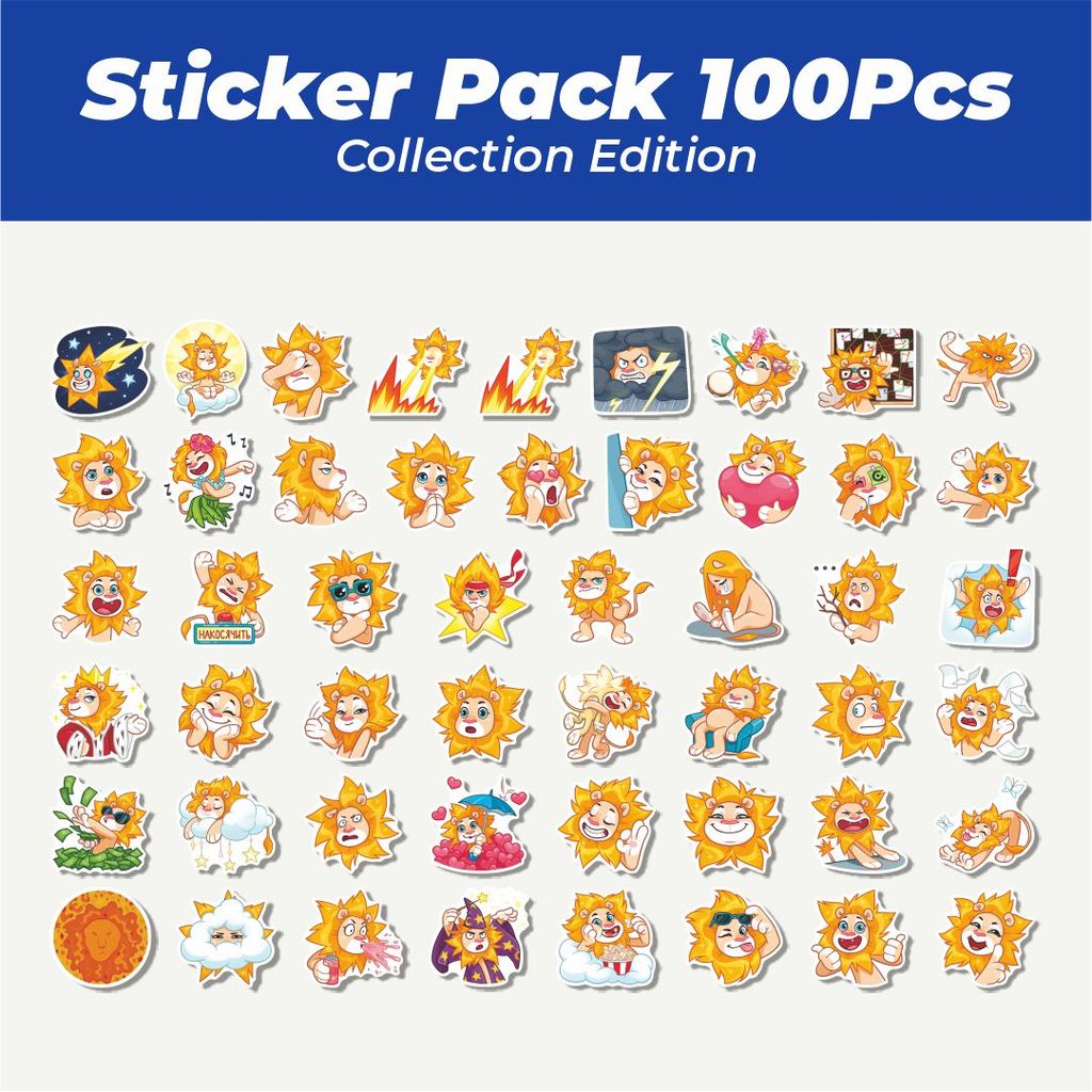 Hot Stiker Stiker VK LEO Lucu Anti Air Stikers Berperekat Waterproof Sticker Decal Buat Motor Helm B