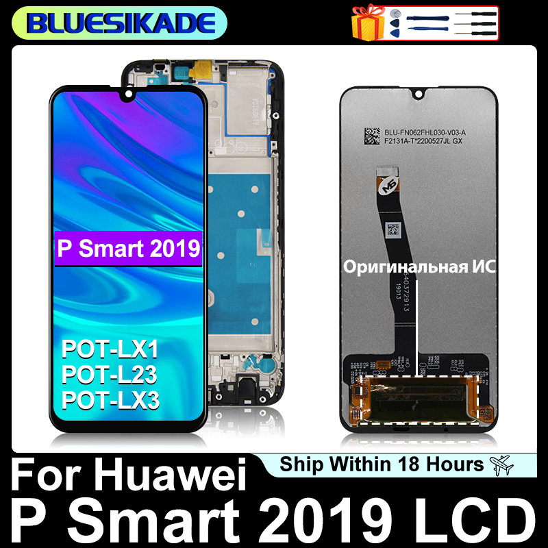 6.21" For Huawei P smart 2019 LCD splay Tou Screen gitizer For Huawei P smart 2019 LCD POT-LX1 Repla