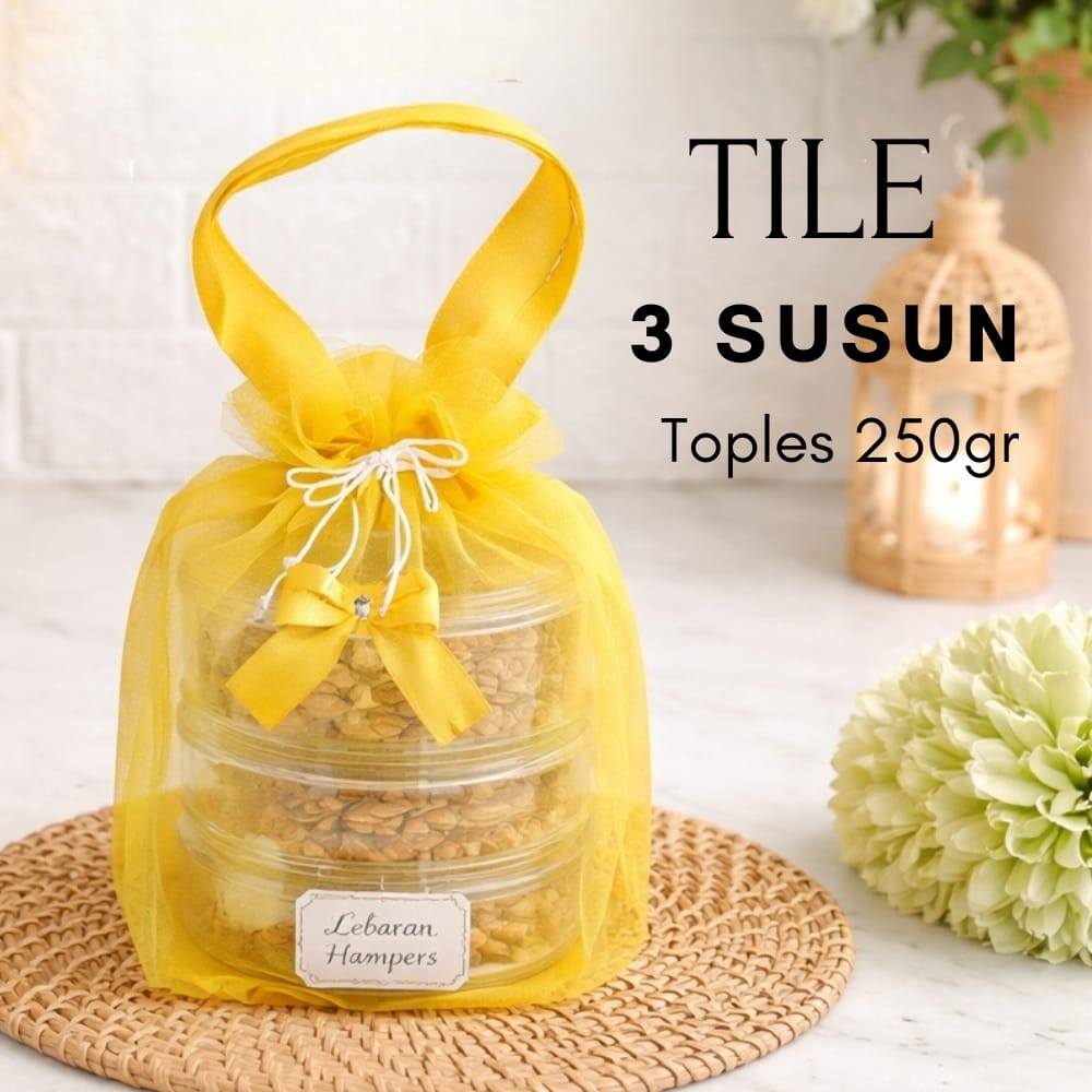 3 susun 250 gr - Tas Tile Toples Goodie Bag Souvenir Pesta Pernikahan Tas Hampers Imlek Kue