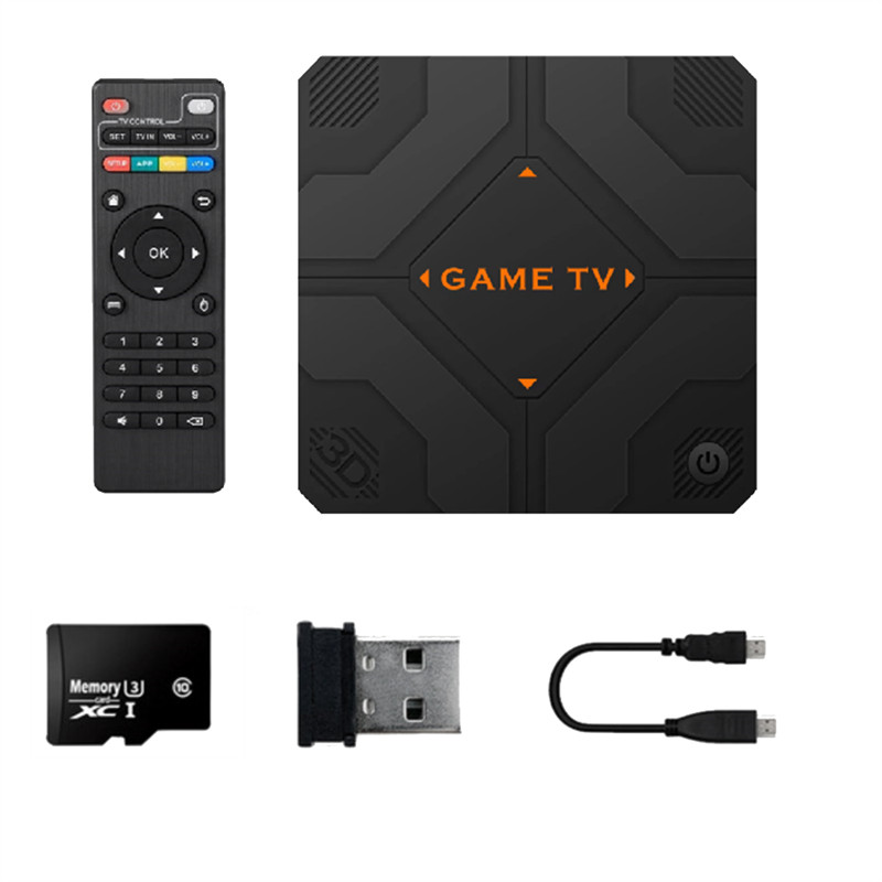 VOV5 Retro Game Console 64G 45000 Games Dual Handheld Game Console TV Box Game Controller Home Game 
