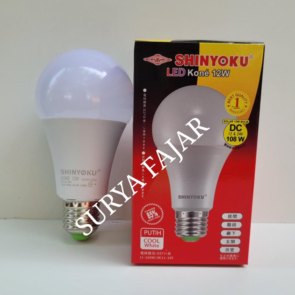 Bohlam Lampu LED DC 12V Solar Panel Shinyoku Kone DC 12V-24V 12W