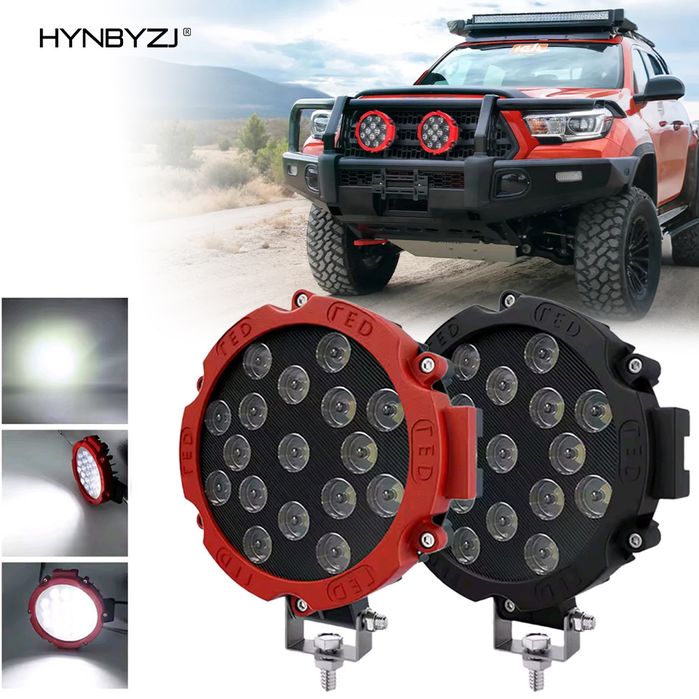 HYNBYZJ 100W Lampu Kerja LED Terang untuk Off-Road Lampu Sorot LED Lampu Depan Lampu Spot Aksesoris 