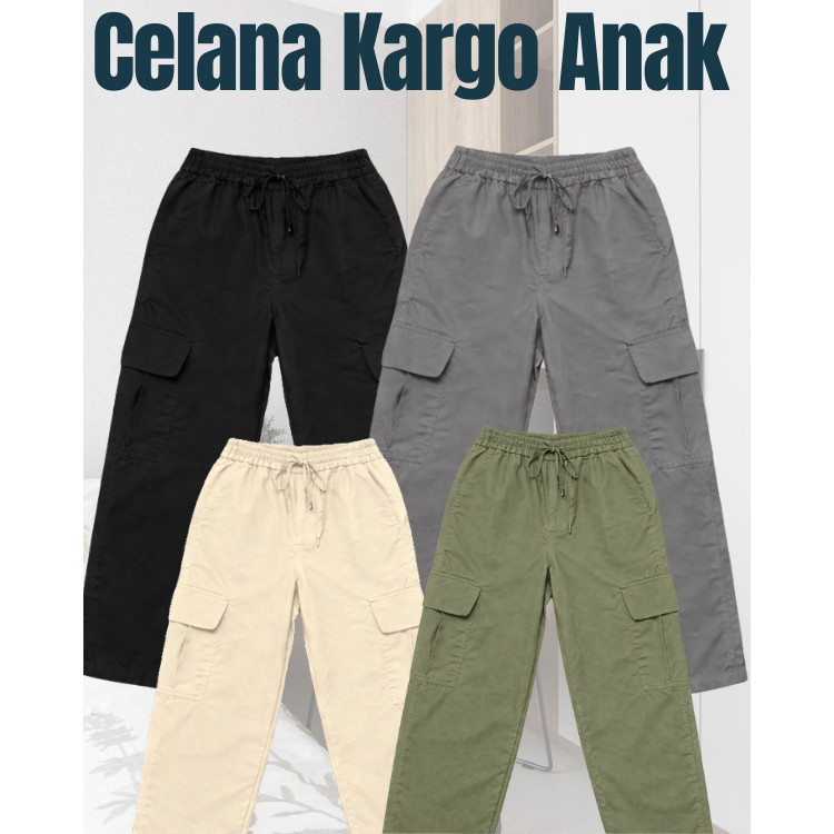 Celana Cargo Anak Panjang Celana Cargo Pants Anak/ Celana Cargo / Celana Kargo Wanita
