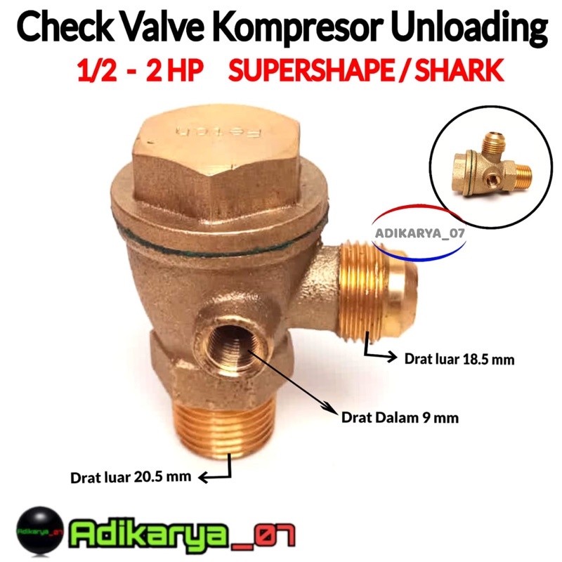 Check valve kompresor 1/2 - 2 hp check valve kompresor 1/2 - 2hp SHARK