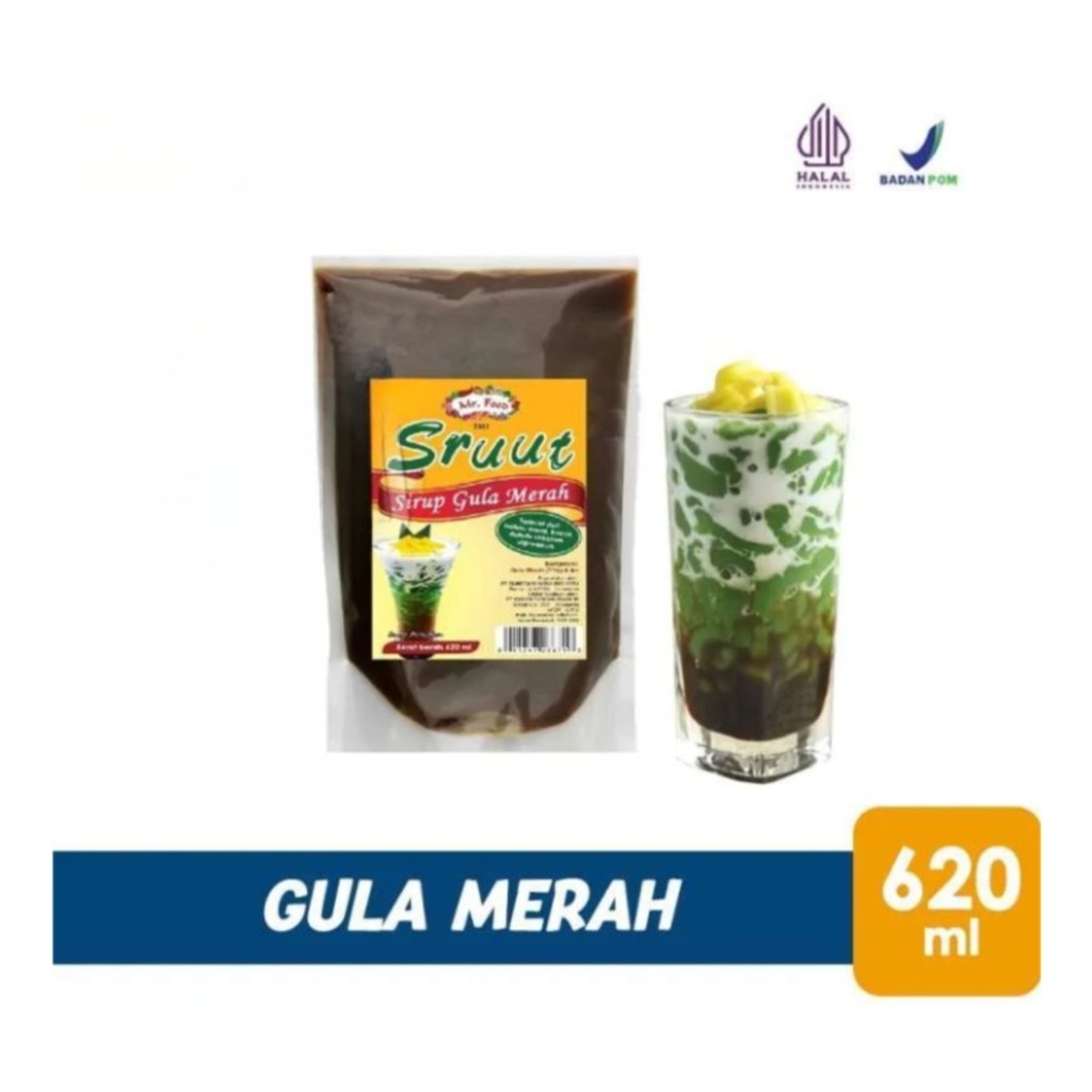Sirup Gula Merah Cair Sruut 620ml 620 ml Gula Aren Es Cendol Dawet Minuman Kopi