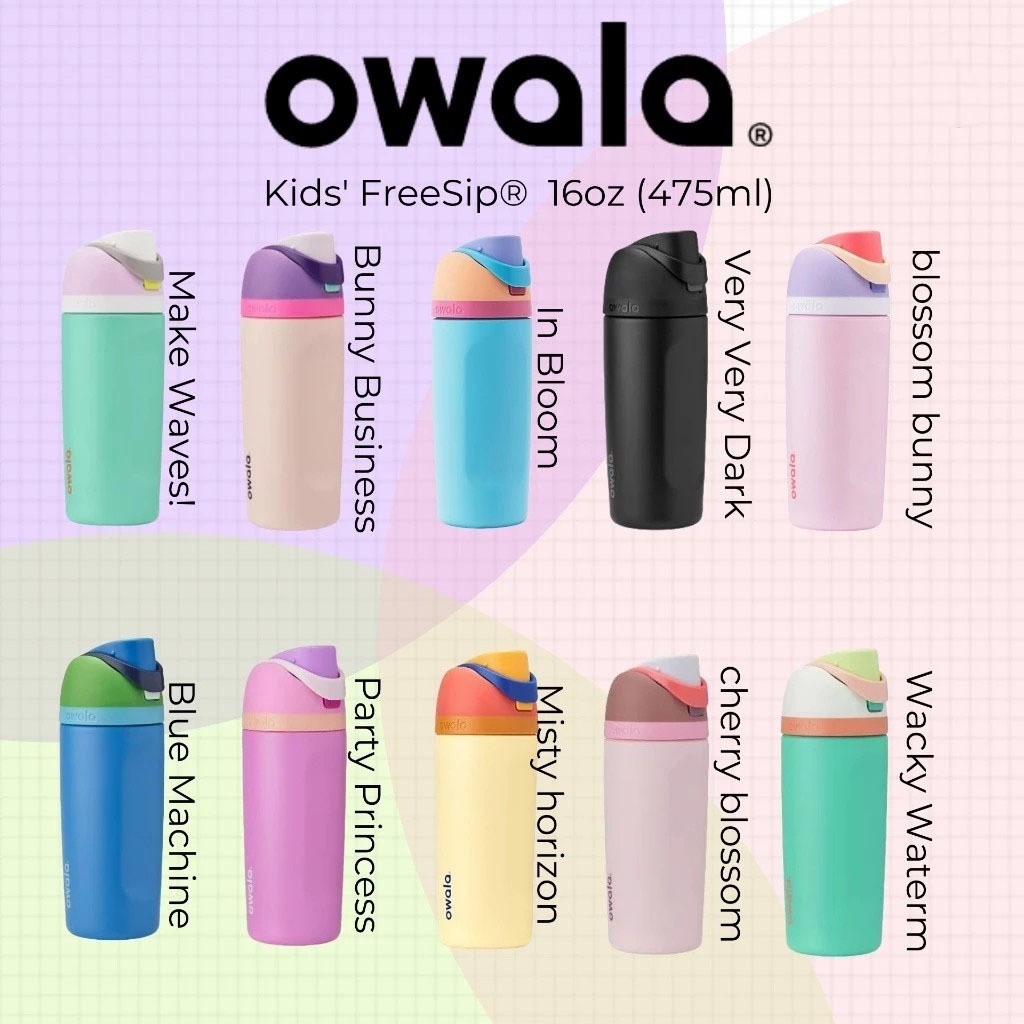 Owala Kids 16oz Original - Botol Anak FreeSip, Bebas BPA & Aman