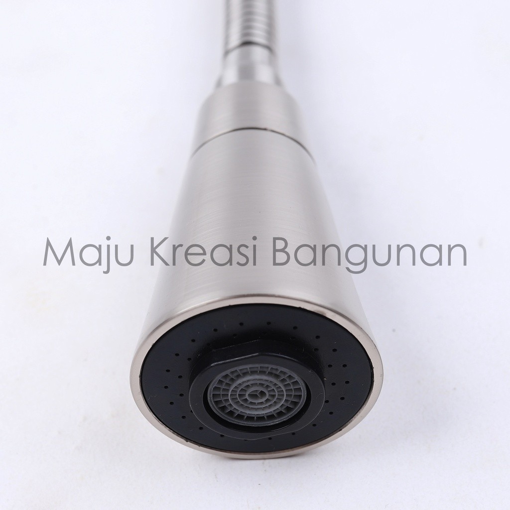 Kran Angsa Fleksibel Tanam GZR Terompet Engkol Baling Keran Cuci Piring Hitam Silver Flexible Sink D
