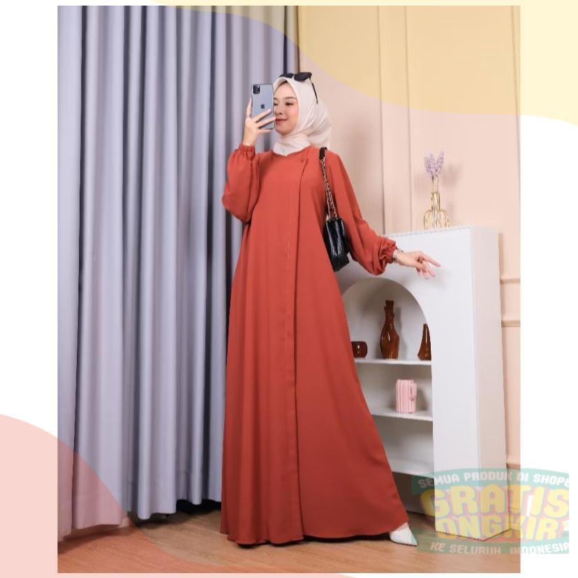 Gamis Simpel Polos Crinkle Airflow Premium Ukuran Jumbo M L XL XXL 3XL 4XL 5XL BB 100KG // Gamis Jum
