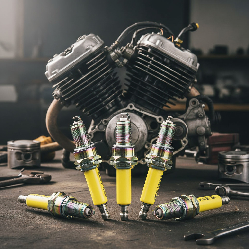 Busi Iridium Sepeda Motor D8TC Untuk Mesin Vertikal Seri CG 125cc 150cc 200cc 250cc Kendaraan Off-ro