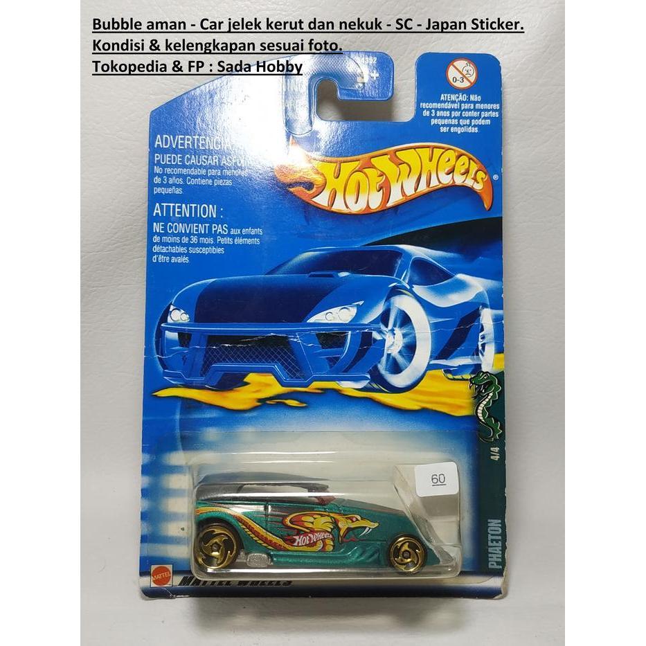 Hot wheels Phaeton Green Snake Japan Sticker
