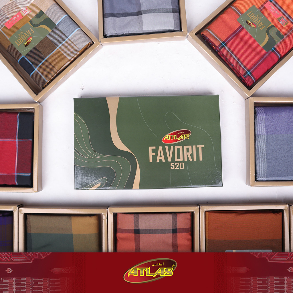 Grosir 10 Pcs Sarung ATLAS Favorit 520 SML