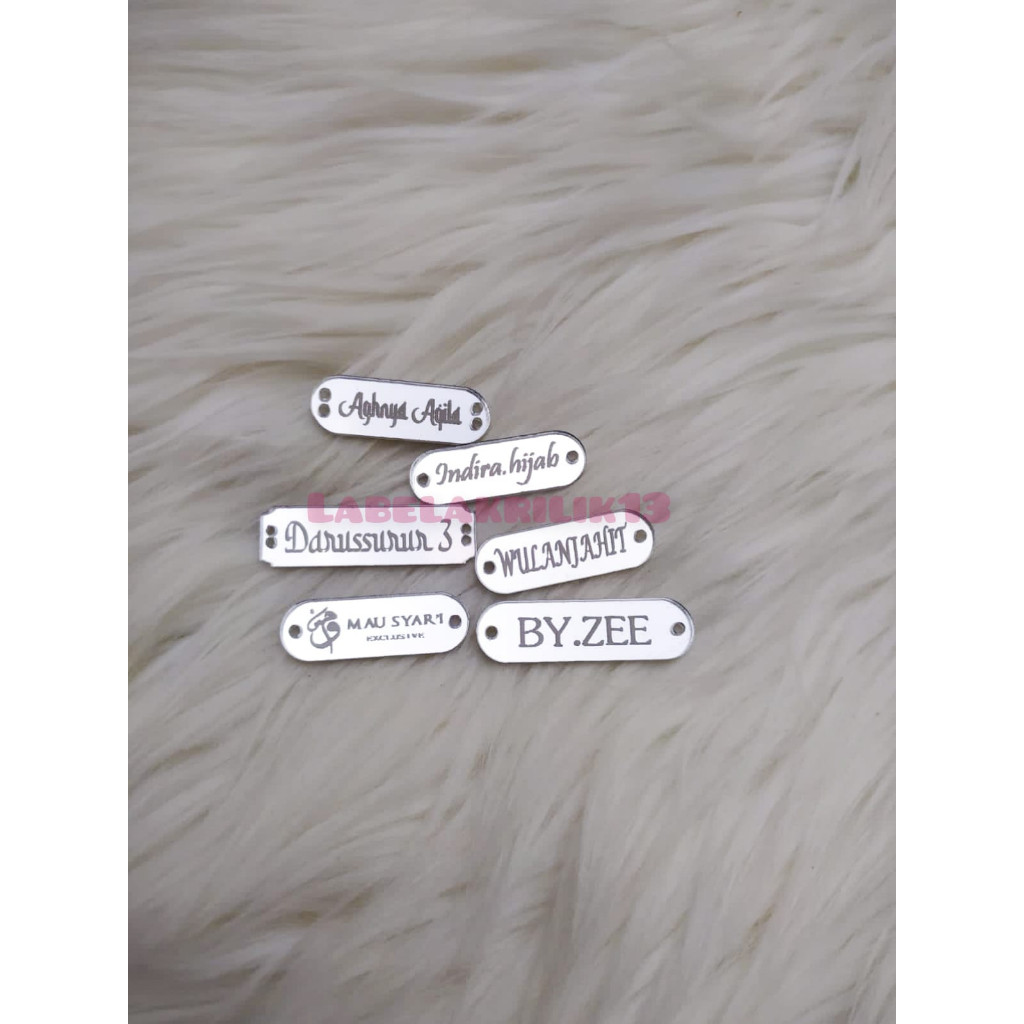 LABEL HIJAB AKRILIK,MERK HIJAB,LOGO HIJAB AKRILIK MURAH/LABEL HIJAB