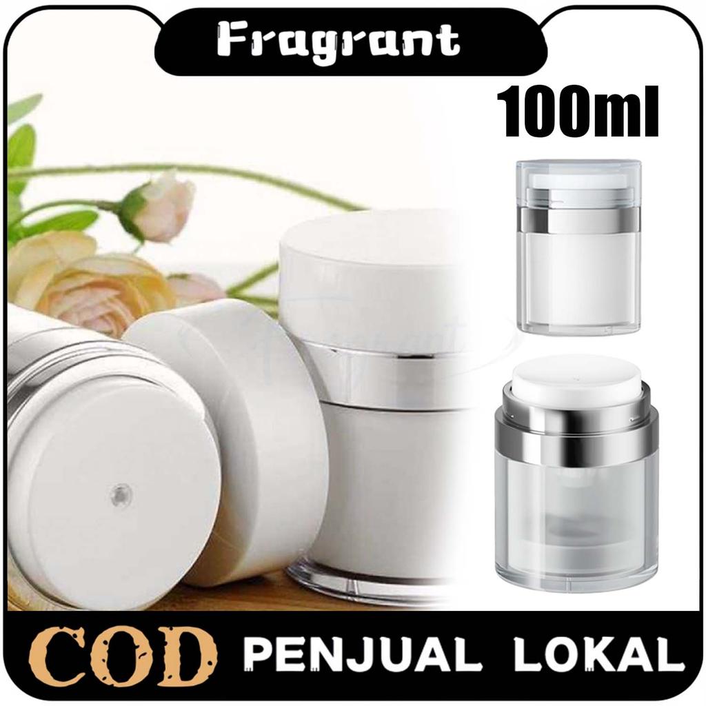 100Ml Airless Jar Pump Acrylic Vacuum Pot Untuk Cream Lotion Skincare Kosmetik