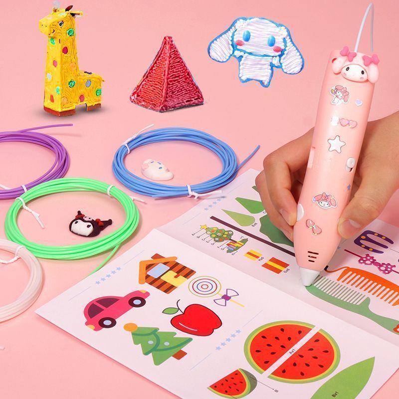 3D Pen 3D Printing Pen Cetak Pen 3D Printer Arts Pen Pena Seni Doodle Pena Smart 3D Keceriaan Anak-a