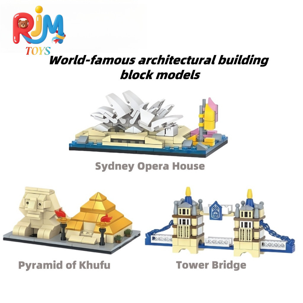 Mini Bricks Bangunan Model Sydney Opera House - Blok DIY Mainan Edukasi Kreatif