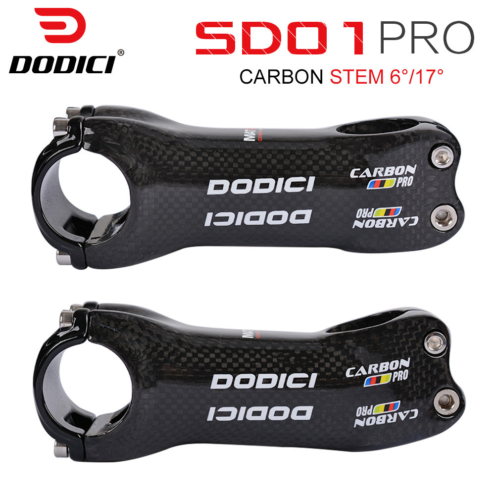 DODICI 3K Gloss Stem Stang Sepeda MTB 6/17 Derajat 31.8mm Carbon Bicycle Stem Riser Ultralight Handl