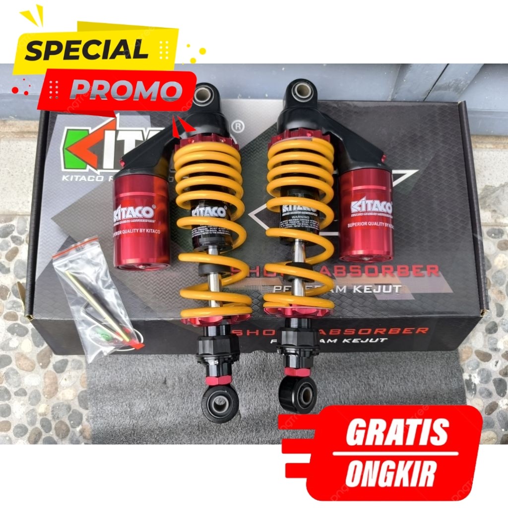 Shockbreaker Kitaco K999 Tabung Rebound Adjustable 340mm Original untuk Yamaha NMAX