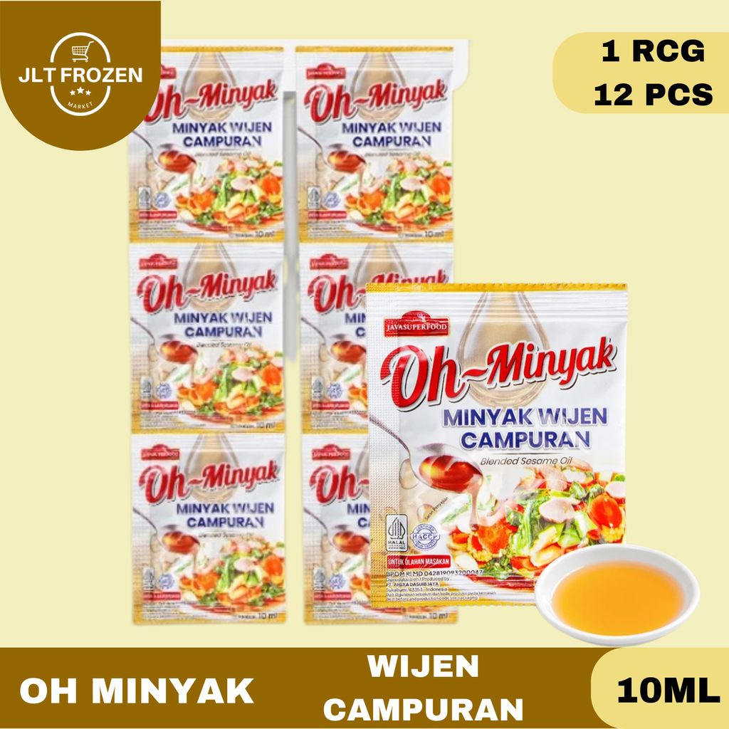 Oh Minyak Wijen Campuran 10ml - 1 RENCENG / 12 PCS / Blended Sesame Oil / Minyak Wijen Sachet