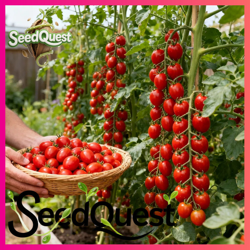 50pcs Benih Tomat, Cherry Tomato Red Pear benih F1 Dwarf Cherry Tomato