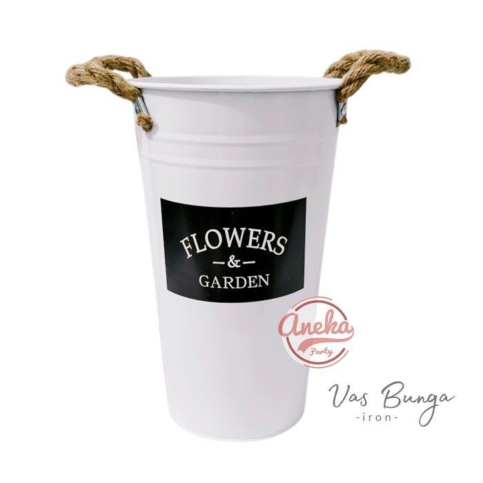 Vas Bunga Iron flower garden / pot kaleng kerucut / vas shaby pot ember kaleng / vas Bunga kaleng