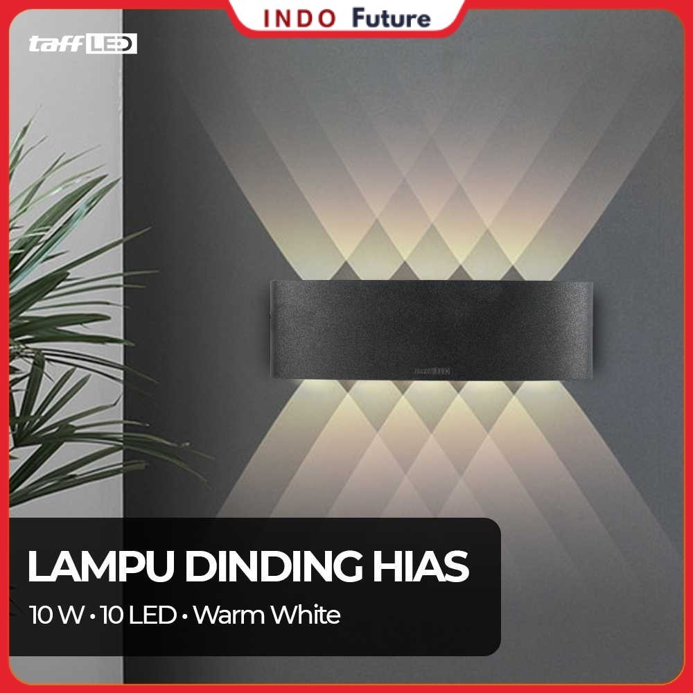 TAFFLED Lampu Dinding Hias Indoor Plastic Body 10W 10 LED Warm White - 10T