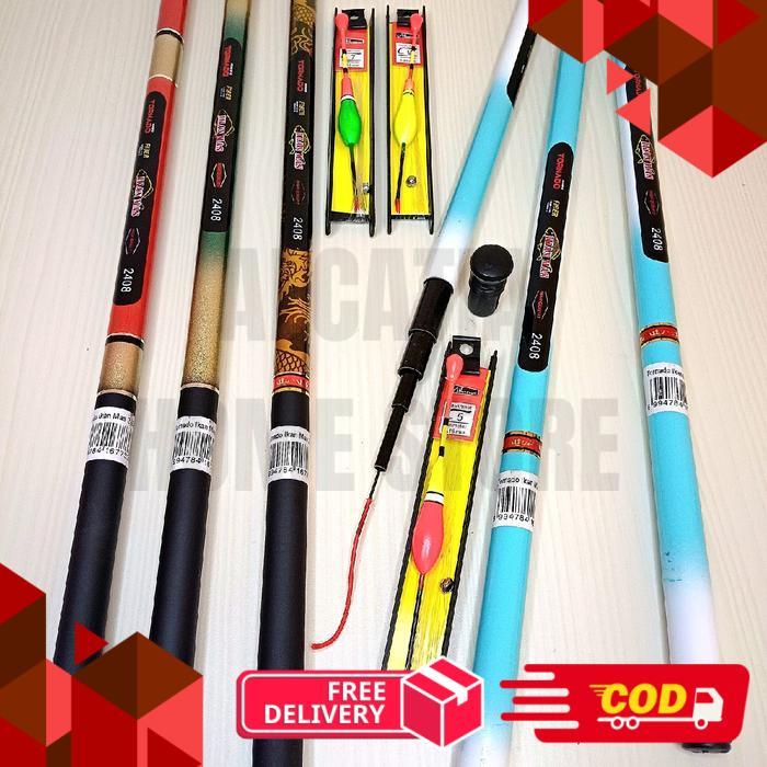 Joran Tegek Murah Orca Ros Pendek 1 Set Fishing Rod - Ikan Mas 180, 1 Set Joran