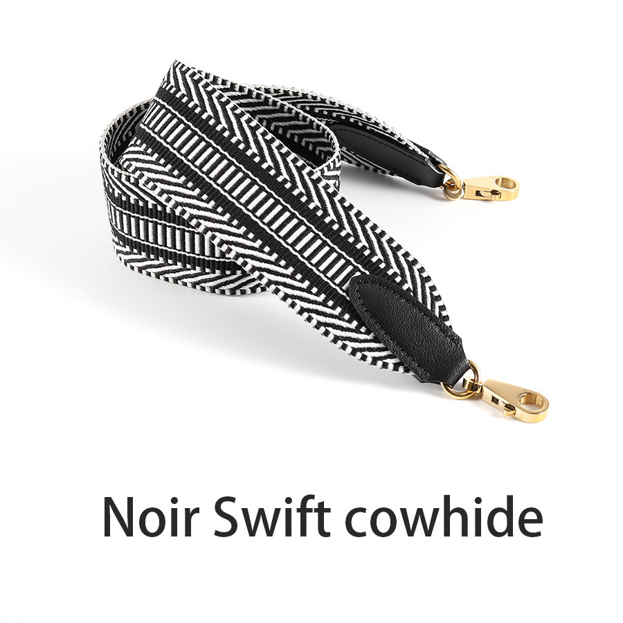 New 5cm Wide Woven Canvas Strap For Herbag Bag Evelyne Bag First-Layer Leather Hand-Stitched Shoulde
