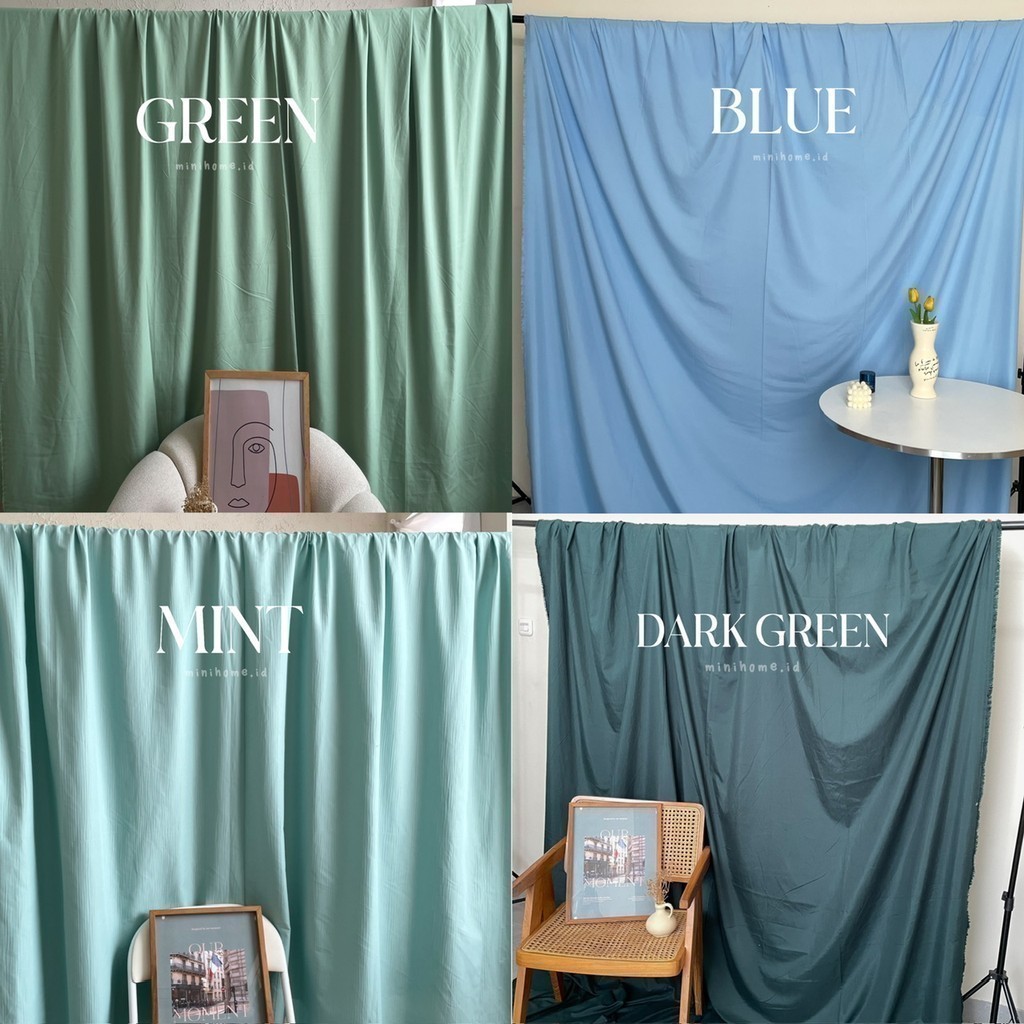 LEIA Kain Background 3M x 2.4M Untuk Studio Live Foto Produk Warna Warni Pastel Rayon Katun Polos Pr