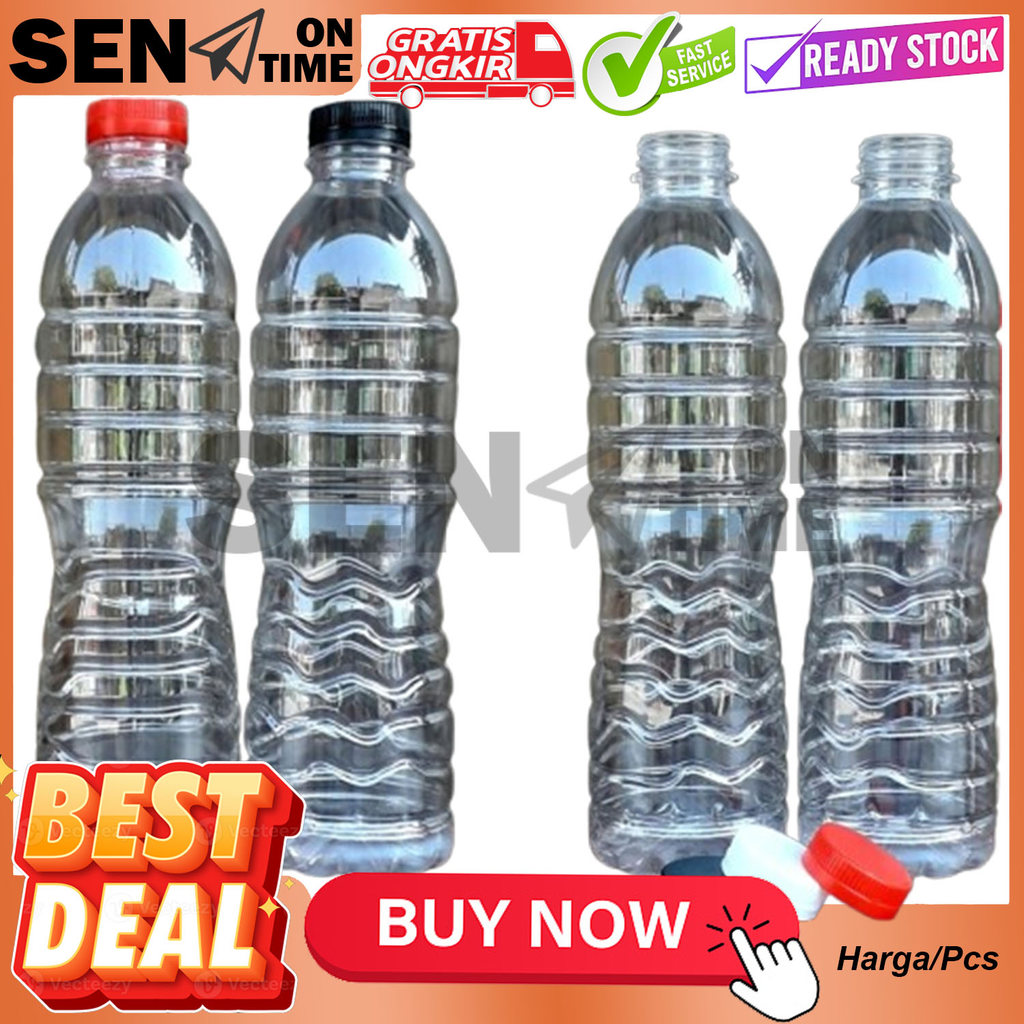 Wadah Minum Botle Tebal Tutup Long Botol Plastik 600ml Aqua Botol Plastik PET Aqua 600ml SN Bottle 6