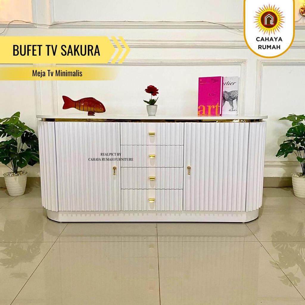 Cahaya Rumah Leuwiliang - Buffet Sakura / Buffet Tv Minimalis / Meja Tv / Meja Kecil | Bisa Custom w