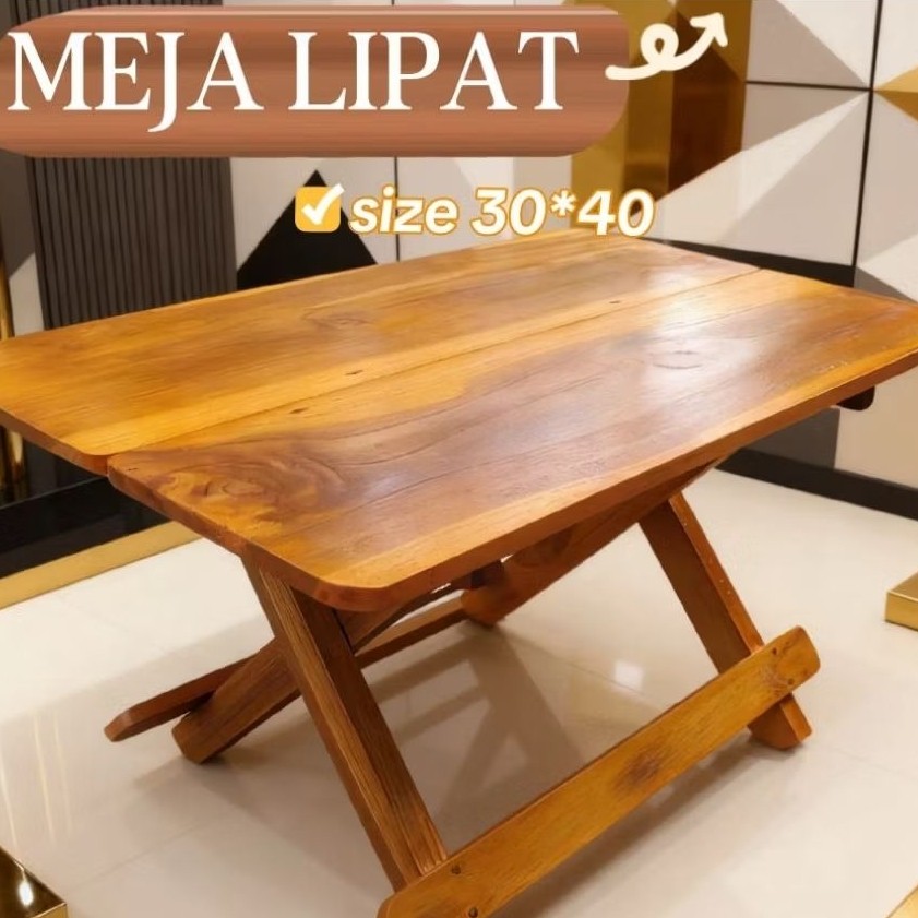 Meja Lipat Al Qur'an Rehal Kayu Jati Meja Lipat Kayu Portable