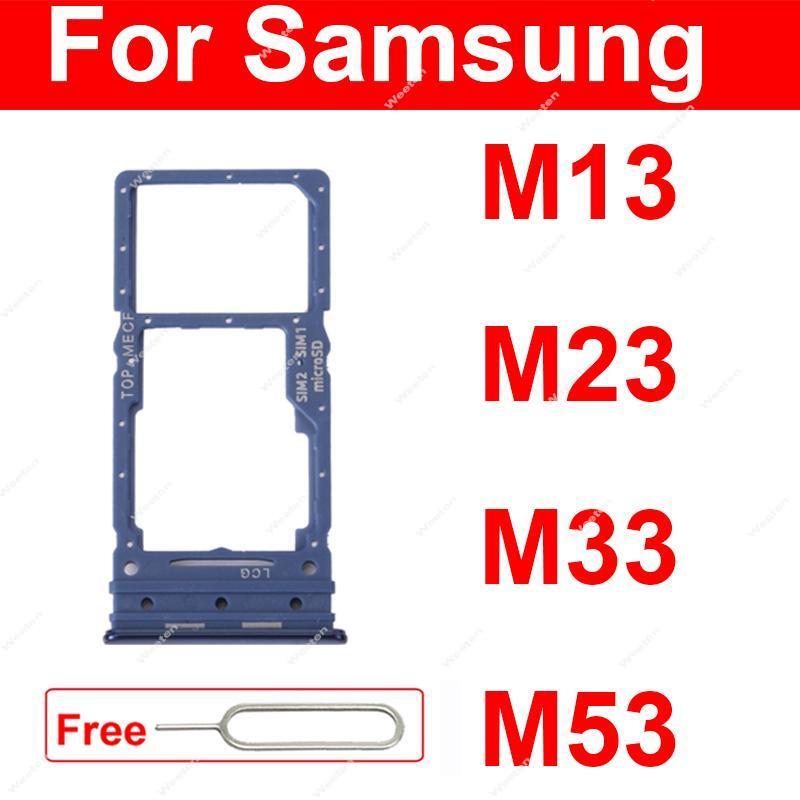 Sim Card Tray Holder For Samsung M13 M135F M23 M236B M33 M336B M53 M536B 4G  Card Slot Reader Adapte