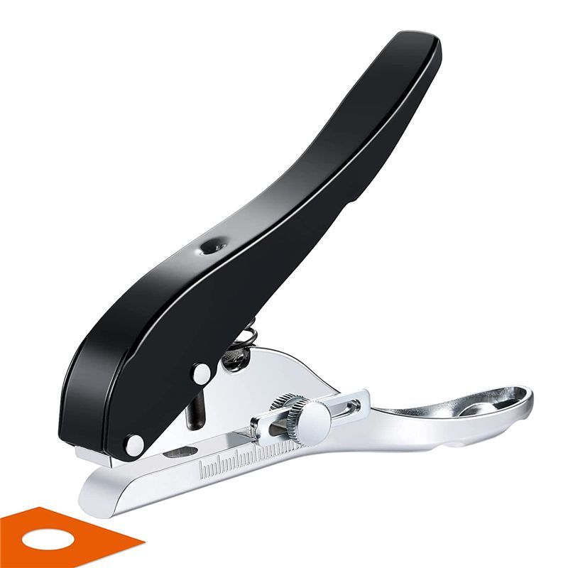 ABLG Hole Punch Single Hole Hole Punch, Heavy Duty Hole Punch Single, Portable Handheld Long Hole Ho