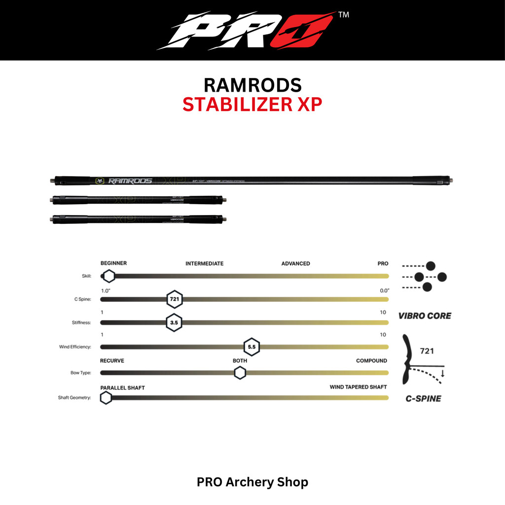STABILIZER RAMRODS XP STABILIZER PANAHAN STABILIZER RECURVE COMPOUND STANDARD BOW ALAT PANAHAN