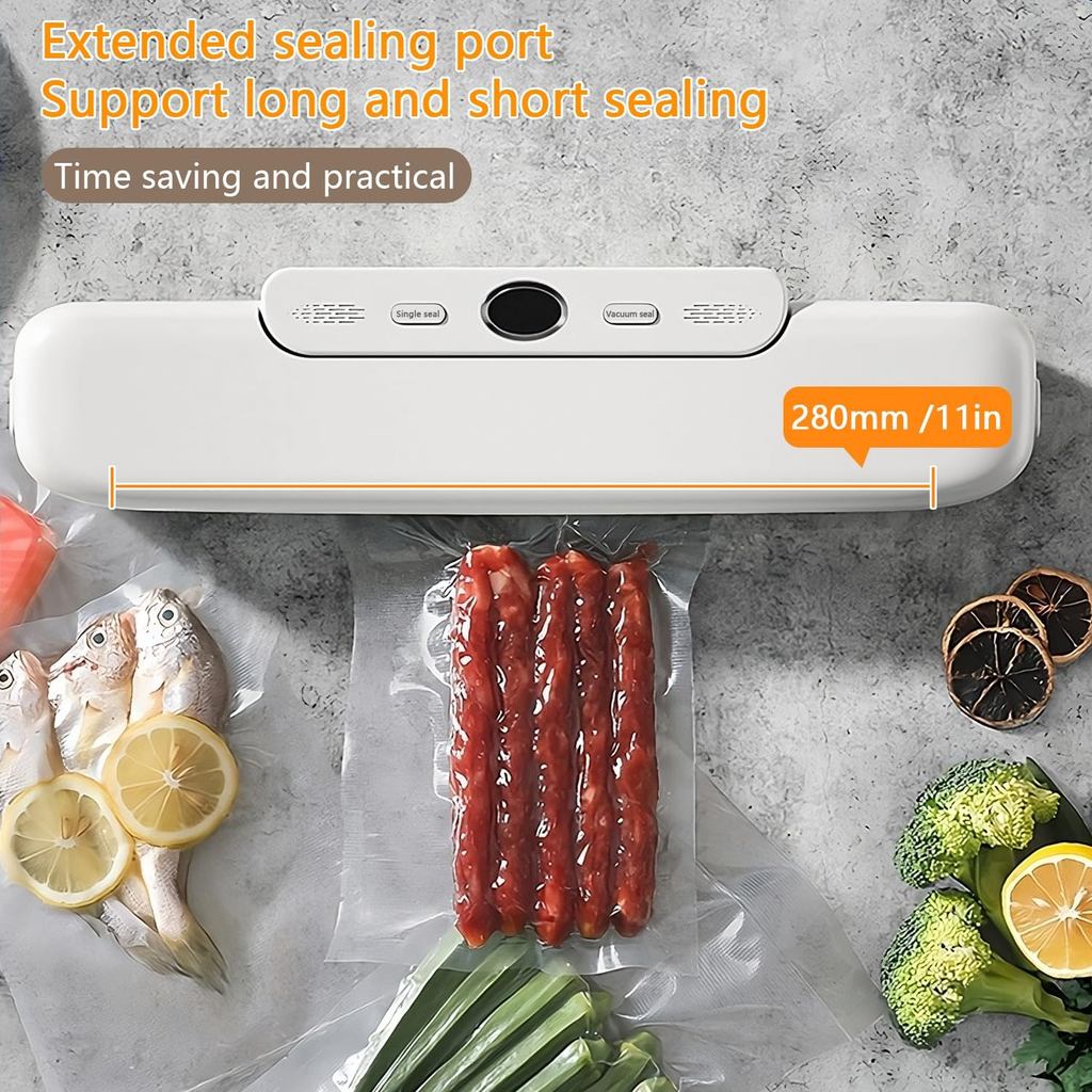 Vacuum Sealer Plastik Kedap Udara Frozen Food Machine 60kPa 120W Packaging Makanan Kering Basah 30cm