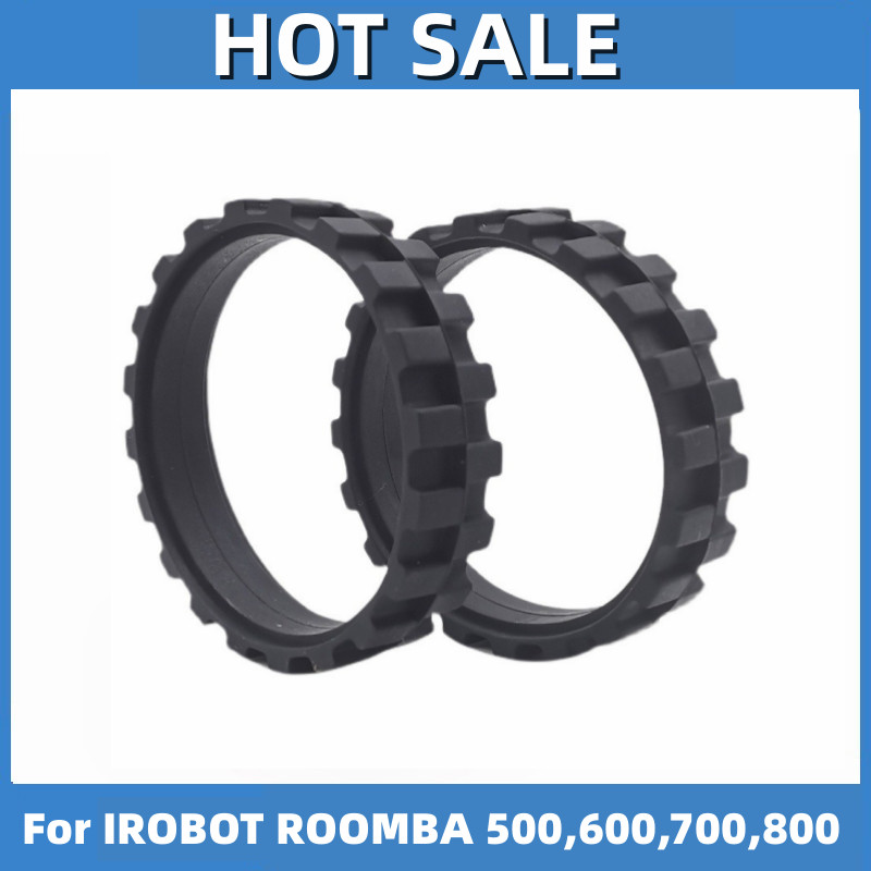 Tires for IROBOT ROOMBA Wheels Series 500, 600,700, 800 and 900,E5,I7+,S9,IROBOT 676,980,698 Anti-Sl