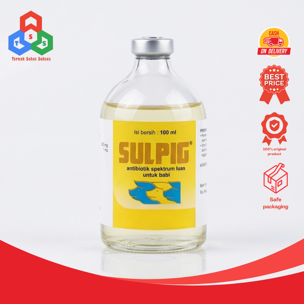 SULPIG 100ML - Obat Hewan Antibiotik Spektrum Luas Babi Medion STS2