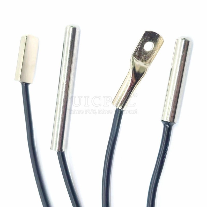 Sensor Suhu DS18B20 Panjang 1M Baja Tahan Karat 304 6*30MM OD 3.0MM Kabel Sensor Tahan Air dan Debu