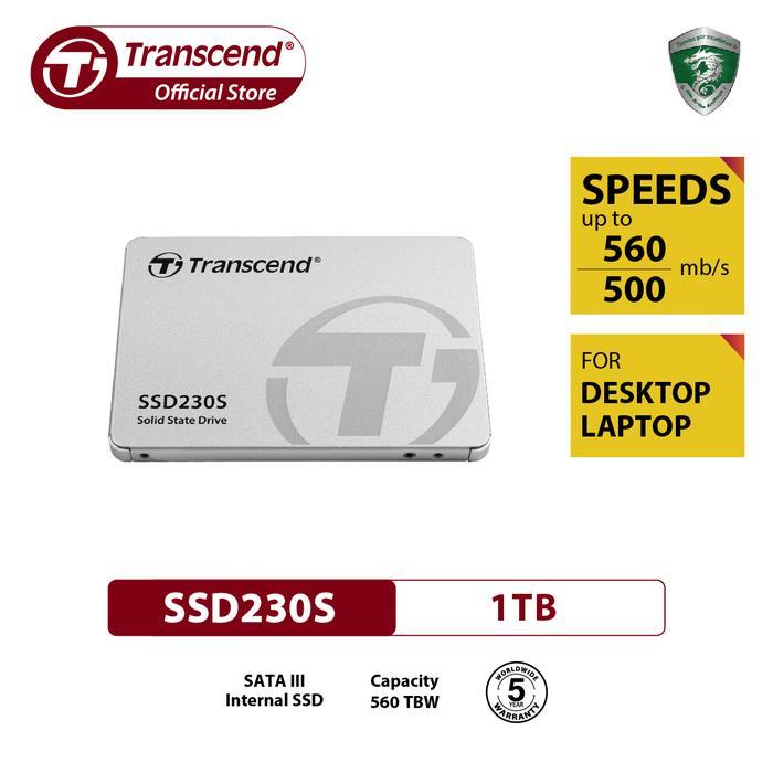 Transcend SSD SATA3 SSD230S (1TB / 2TB / 4TB) - 1TB- DHI
