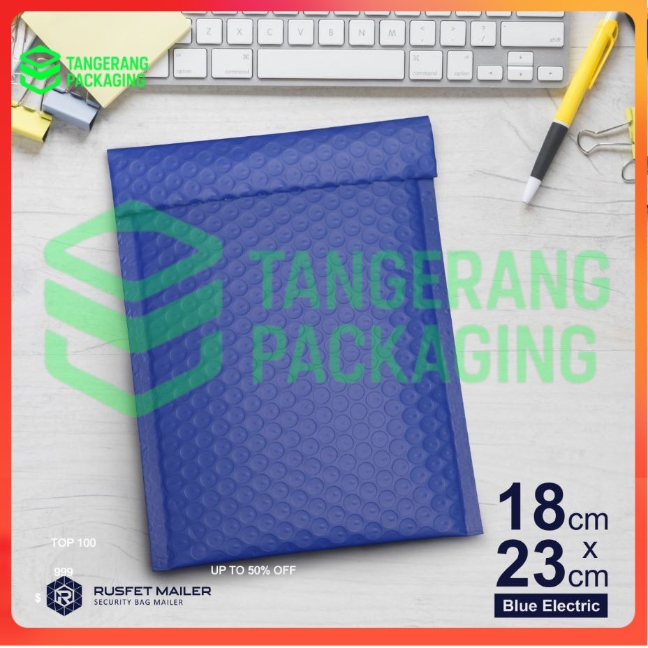 Amplop Bubble Mailer Blue Elektrik (Uk : 18 x 23) - Bubble Mailer Rusfet