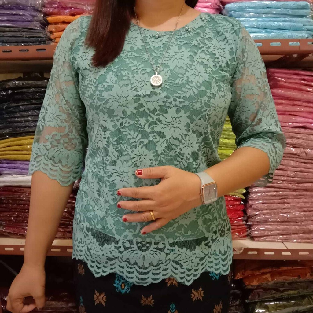 BLUS  SITY BROKAT RENDA FATMAWATI BAJU  KEKINIAN MIX BROKAT
