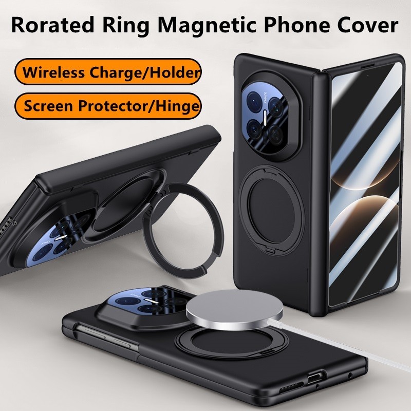 Casing untuk Huawei Mate X7 X6 X5  Penutup Ponsel Magnetik PC Lipat    Pelindung Layar dengan Penyan