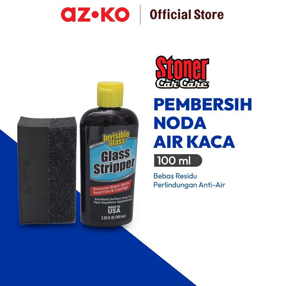 AZKO Stoner 100 ml Cairan Pembersih Glass Stripper With Sponge Liquid Cleaner Perlengkapan Kebersiha
