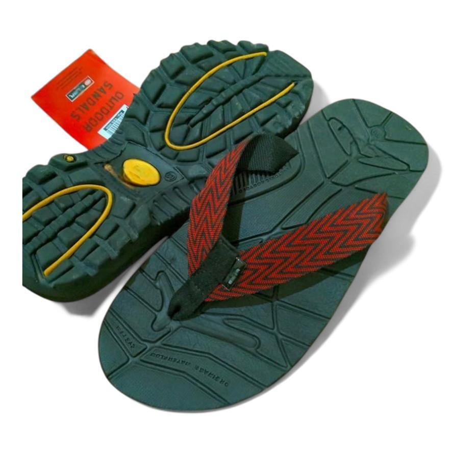 Sandal Jepit Eiger tali hitam tali motif Pria & Wanita bonus Tas Jaring Insole Eva spoon Tebal Sol 2
