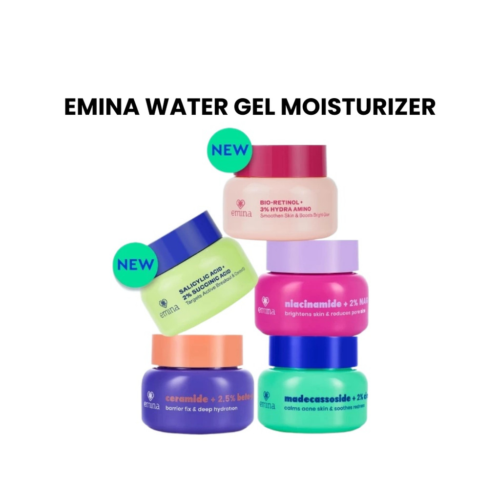 Najmia Ofc Emina Water Gel Moisturizer 30g l Water Gel Calming l Water Gel Barrier l Water Gel Brigh