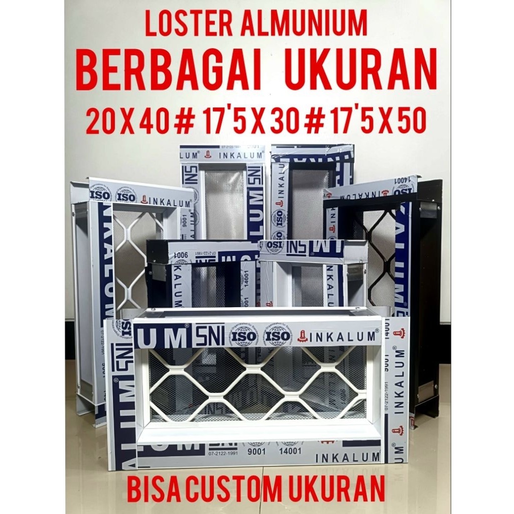loster fentilasi udara bahan alumunium