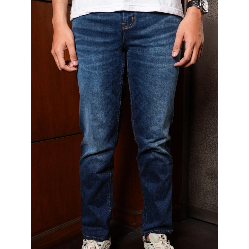FOREX Celana Jeans Pria Biru Slim Fit DLSS4288